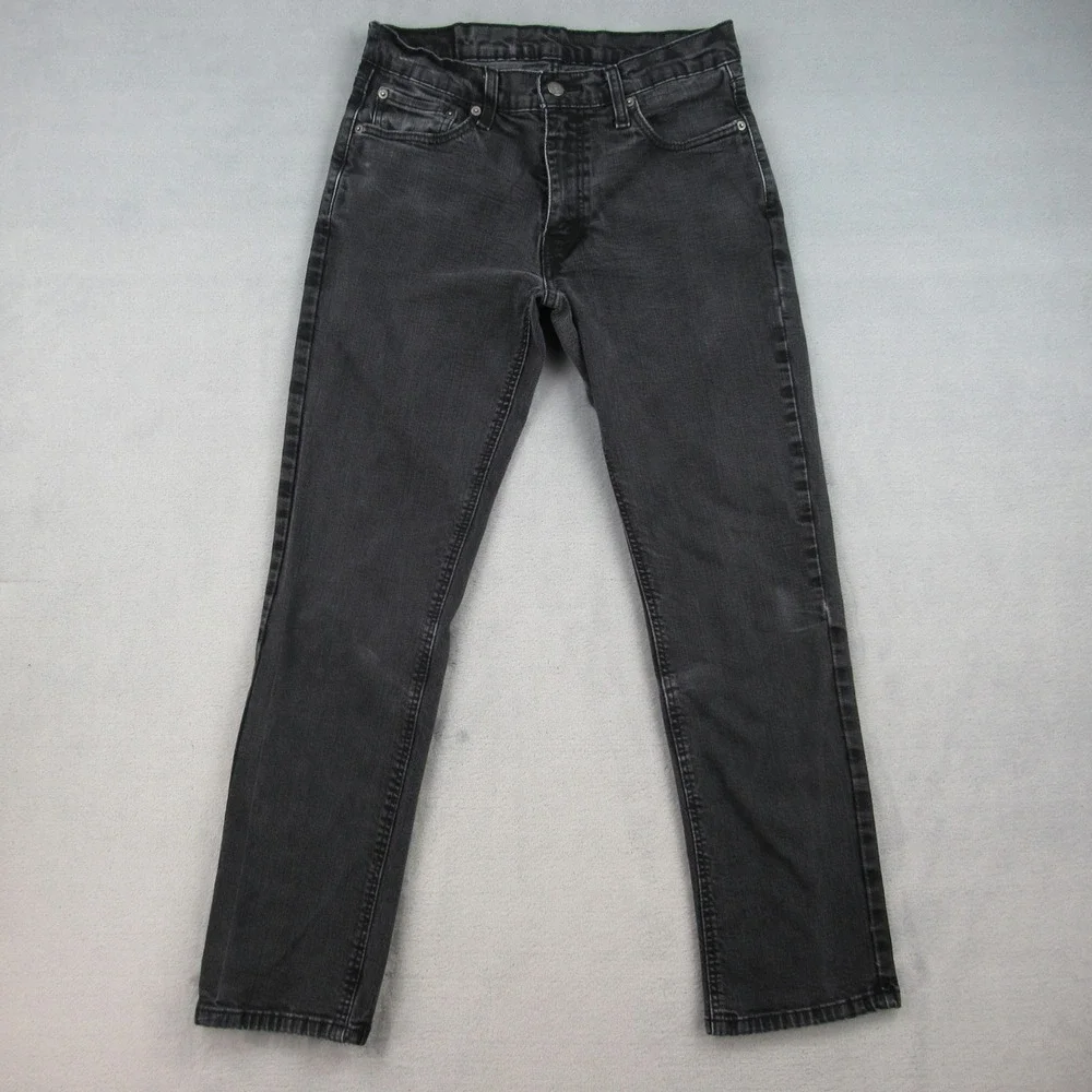 Levis 511 Slim Fit Jeans Mens 32x32 Black Faded Denim Pants 18181-0422